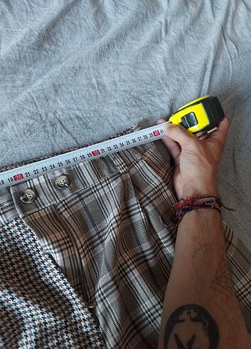 s/m Beden ten rengi Renk Baggy Kumaş Pantalon