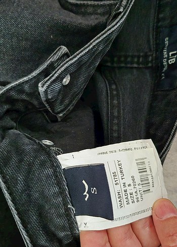 38 Beden Düğmeli Siyah Denim Midi Etek
