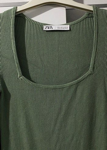 Uzun Kollu Fitilli kare yaka Kadın Elbise - Görsel 2