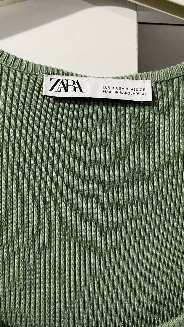 Uzun Kollu Fitilli  kare yaka Kadın Elbise - Görsel 3