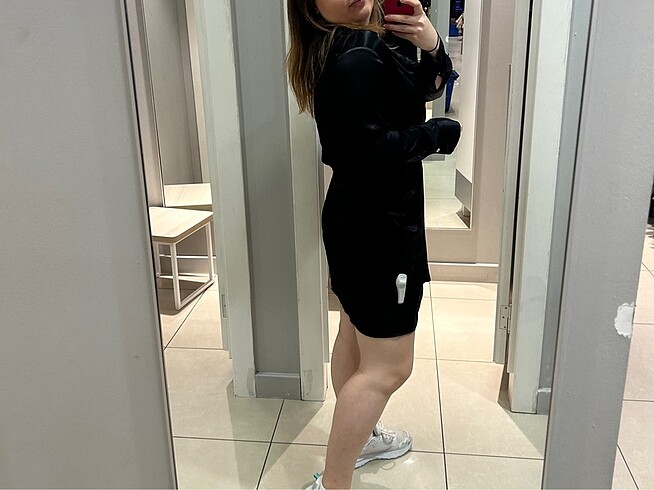 Zara Siyah Saten Elbise