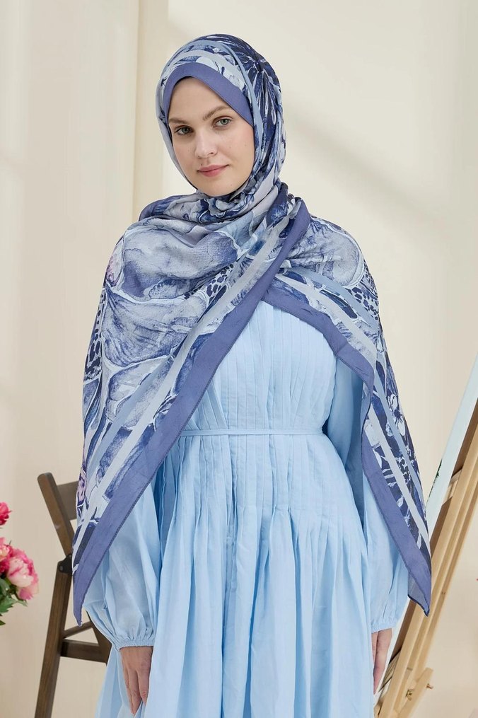 Gri Bohem Tarzı Kadın Şal - Görsel 5