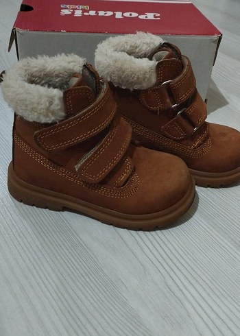 Kürklü Kahverengi Deri Erkek Çocuk Botu - Görsel 2