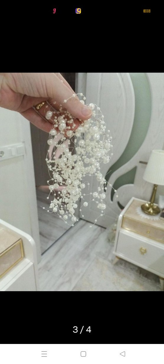 Beyaz Boncuklu Kadın El Zinciri - Görsel 3