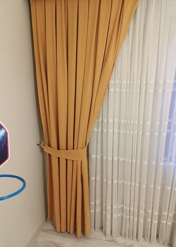 Modern Klasik Açık Sarı Fon Perde - Görsel 3