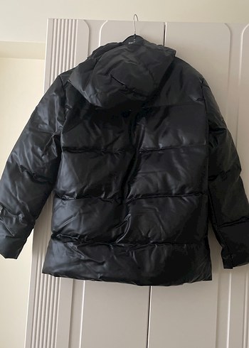 Siyah Deri Puff Mont - Görsel 3