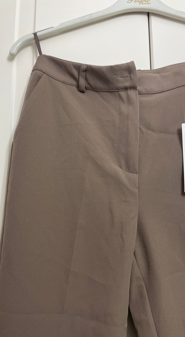 Bej Kadın Kumaş Pantolon Regular Fit - Görsel 2