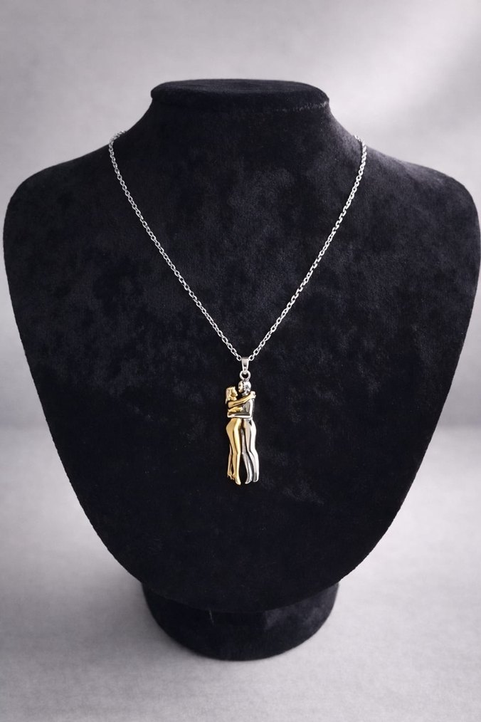 Altın Renk Zincir Detaylı Midi Kadın Kolye - Görsel 2