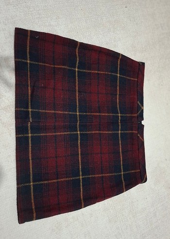 Ekose desenli kaşe etek - Görsel 2