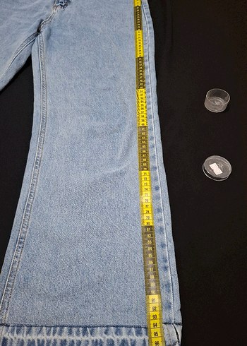 Gri Mavi Midi Kot Pantolon - Görsel 2