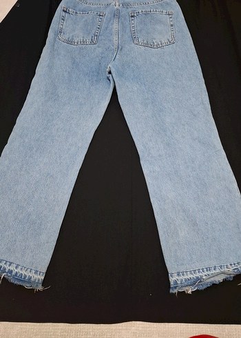 Gri Mavi Midi Kot Pantolon - Görsel 3