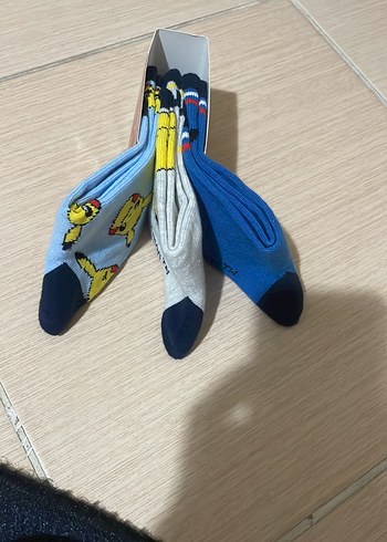 Pokemon Baskılı Erkek Çorapları 3'lü Set - Görsel 2
