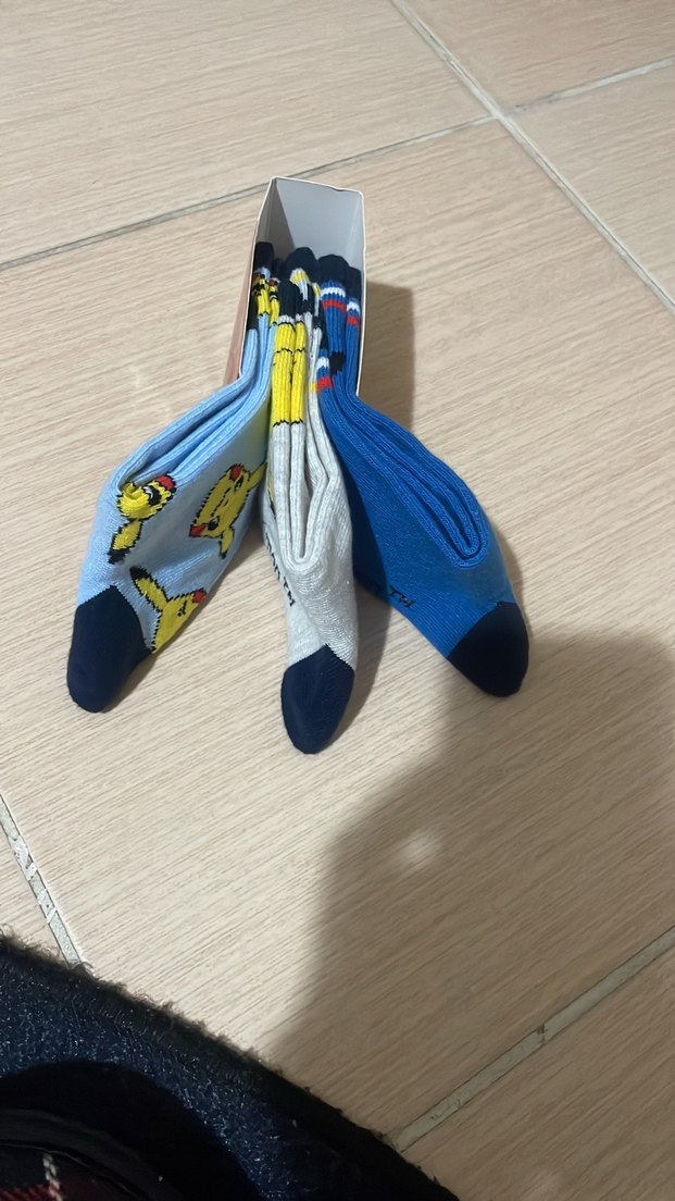 Pokemon Baskılı Erkek Çorapları 3'lü Set - Görsel 2