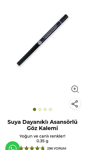  Beden Yves Rocher Suya Dayanıklı Göz Kalemi