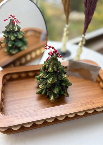 Yeni yıl renkli Çam Ağacı Mum - Görsel 4