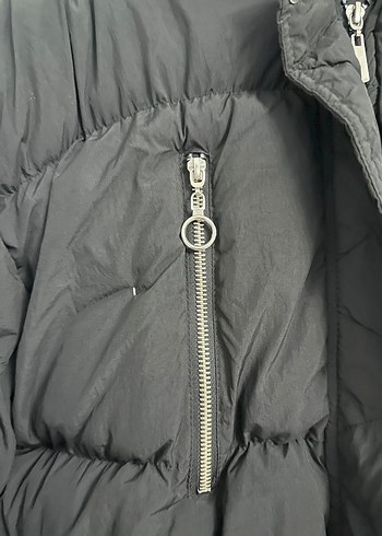 Siyah Kürklü Kadın Kışlık Mont - Görsel 2