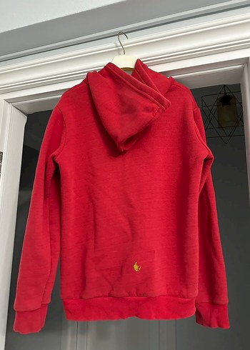 Kırmızı Fermuarlı Kadın Sweatshirt - Görsel 3