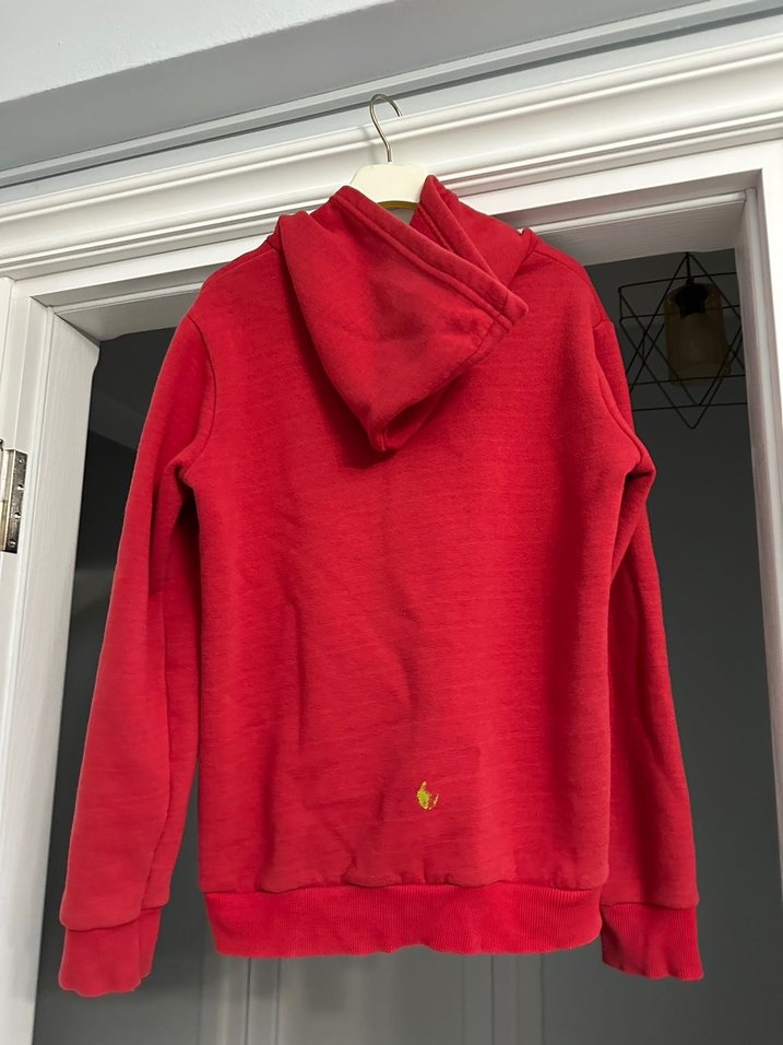 Kırmızı Fermuarlı Kadın Sweatshirt - Görsel 3