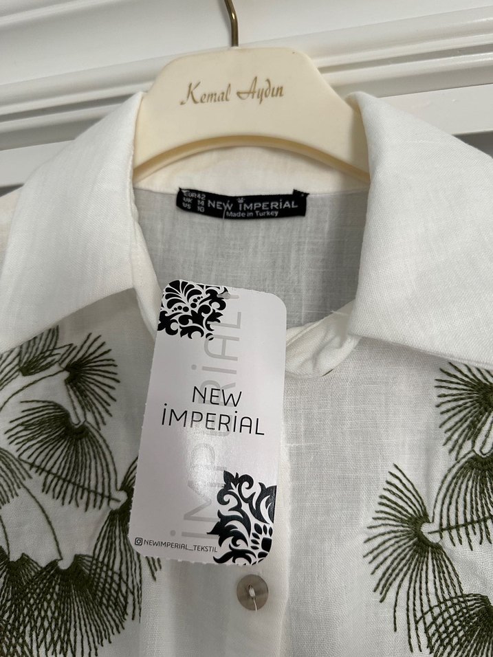 Nakışlı Bohem Kadın Gömlek - Görsel 3