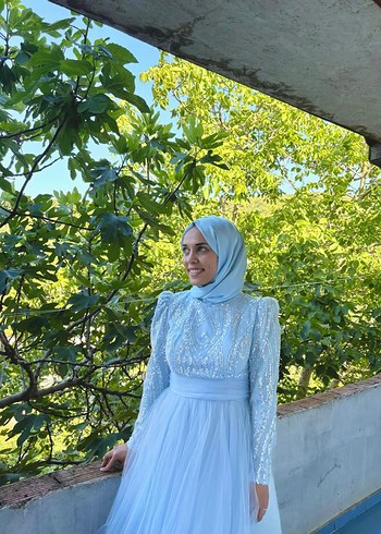 prenses model bebek mavisi abiye