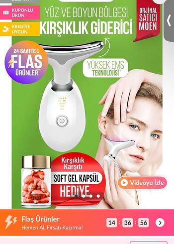Yüz ve Boyun Kırışıklık Giderici Cihaz