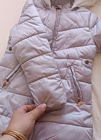 6 Yaş Beden gri Renk Kız çocuk mont 5,6 yas