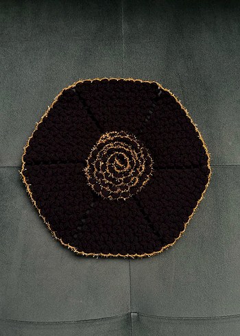 El Yapımı Siyah gold lif seti simli - Görsel 9