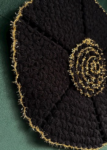 El Yapımı Siyah gold lif seti simli - Görsel 7