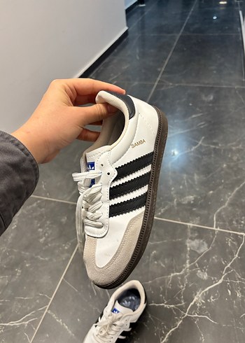 Beyaz Siyah Adidas Samba Spor Ayakkabı - Görsel 2