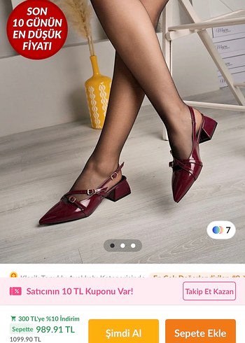 Bordo Parlak Tokalı Kadın Topuklu Ayakkabı - Görsel 2