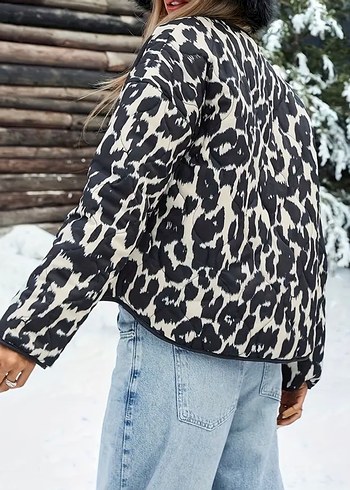 Kadın Zebra Desenli  Oversize Ceket - Görsel 2