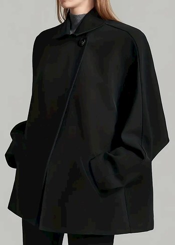 Siyah Midi Kadın Kaban - Görsel 6