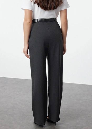 Gri  Kumaş Pantolon - Görsel 5