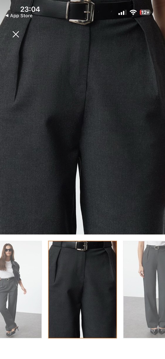 Gri  Kumaş Pantolon - Görsel 3