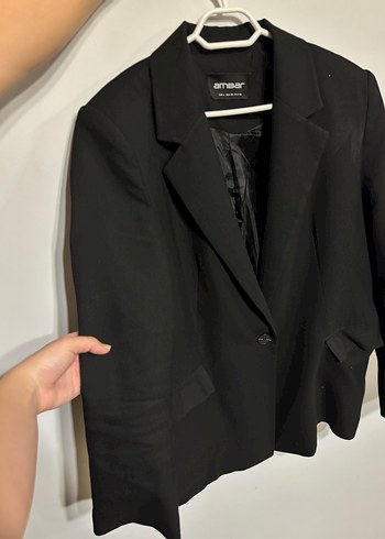 Siyah Düğmeli Kadın Blazer Ceket - Görsel 2