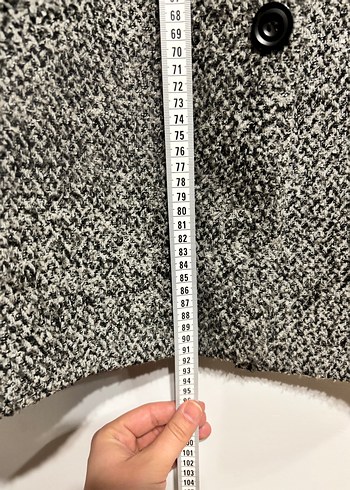 Gri Düğmeli Midi Erkek Palto - Görsel 4