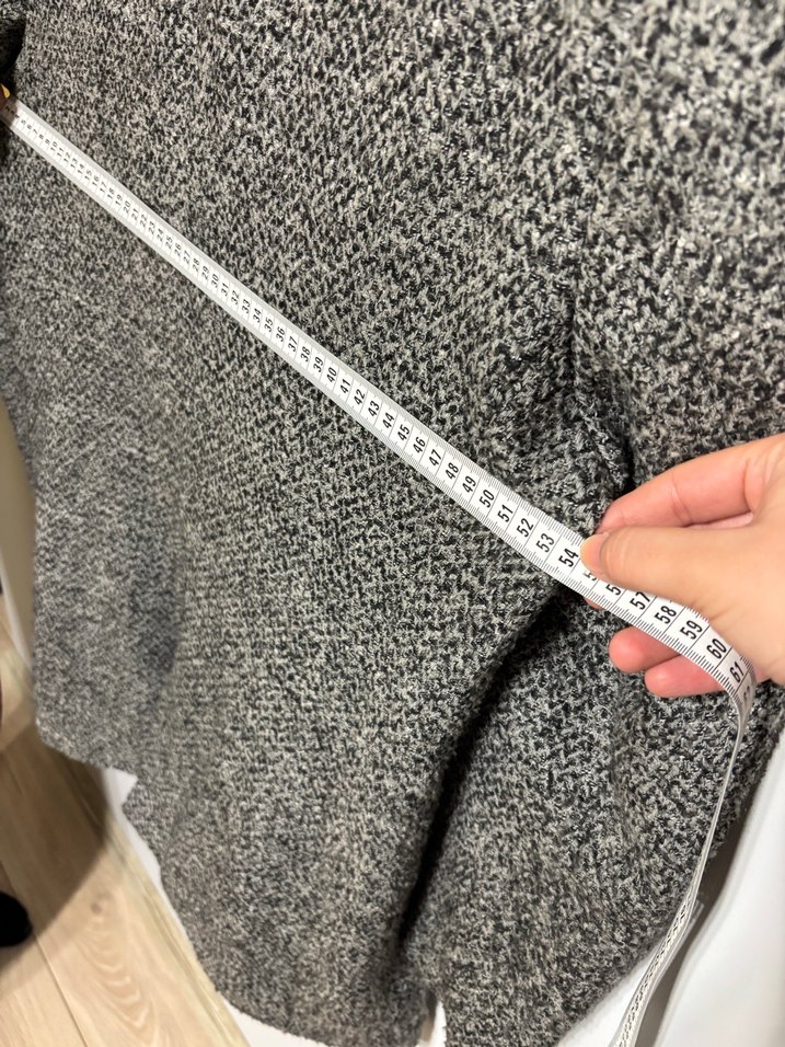 Gri Düğmeli Midi Erkek Palto - Görsel 5