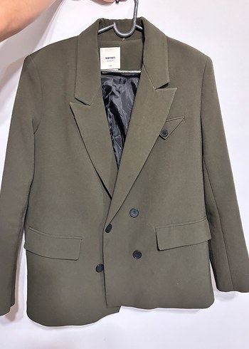 Kadın Haki Midi Blazer - Görsel 2