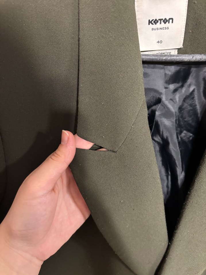 Kadın Haki Midi Blazer - Görsel 3