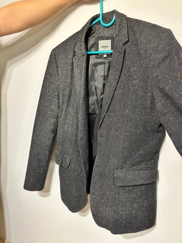 Gri Düğmeli Erkek Ceket - Görsel 2