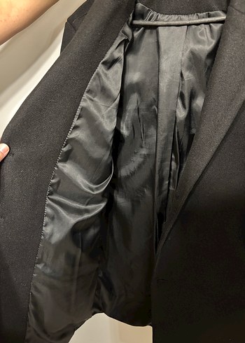 Düğmeli Siyah Midi Erkek Kaban - Görsel 3