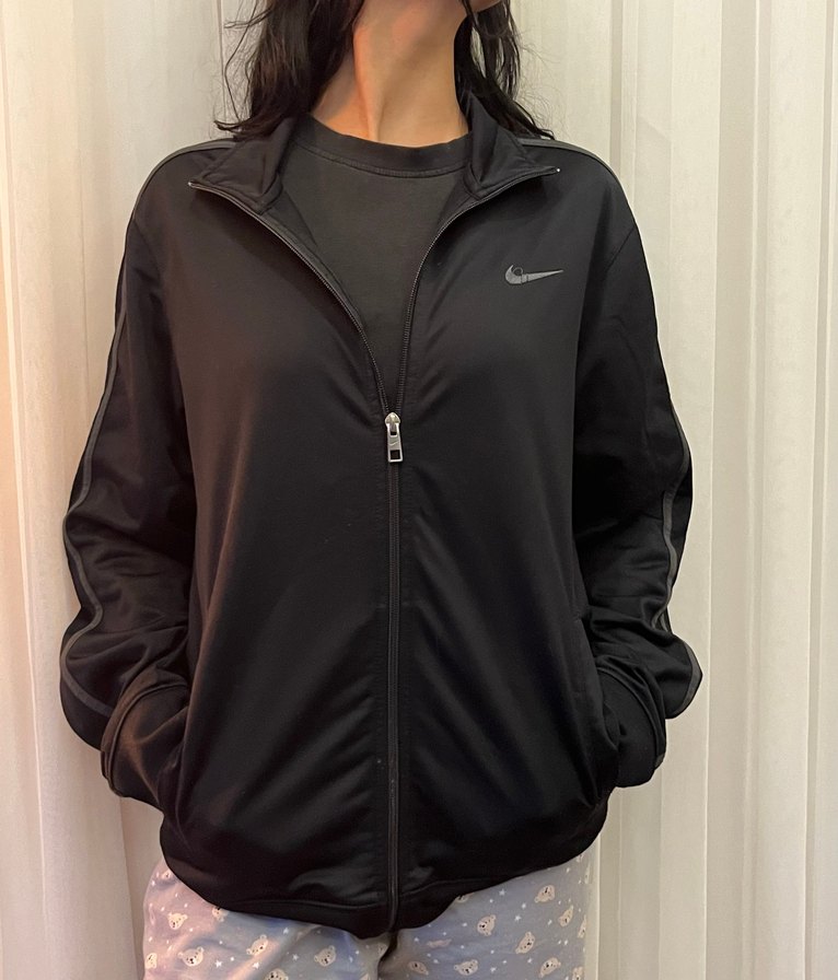Nike Siyah Fermuarlı Spor Ceket - Görsel 2
