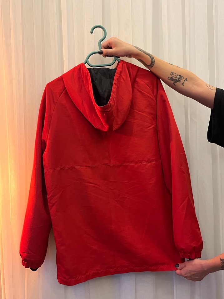 XAİRLOTİ Kırmızı Yağmurluk Ceket - Görsel 2
