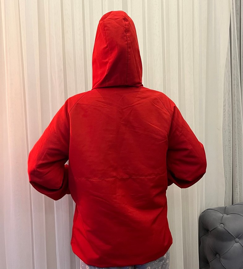 XAİRLOTİ Kırmızı Yağmurluk Ceket - Görsel 5