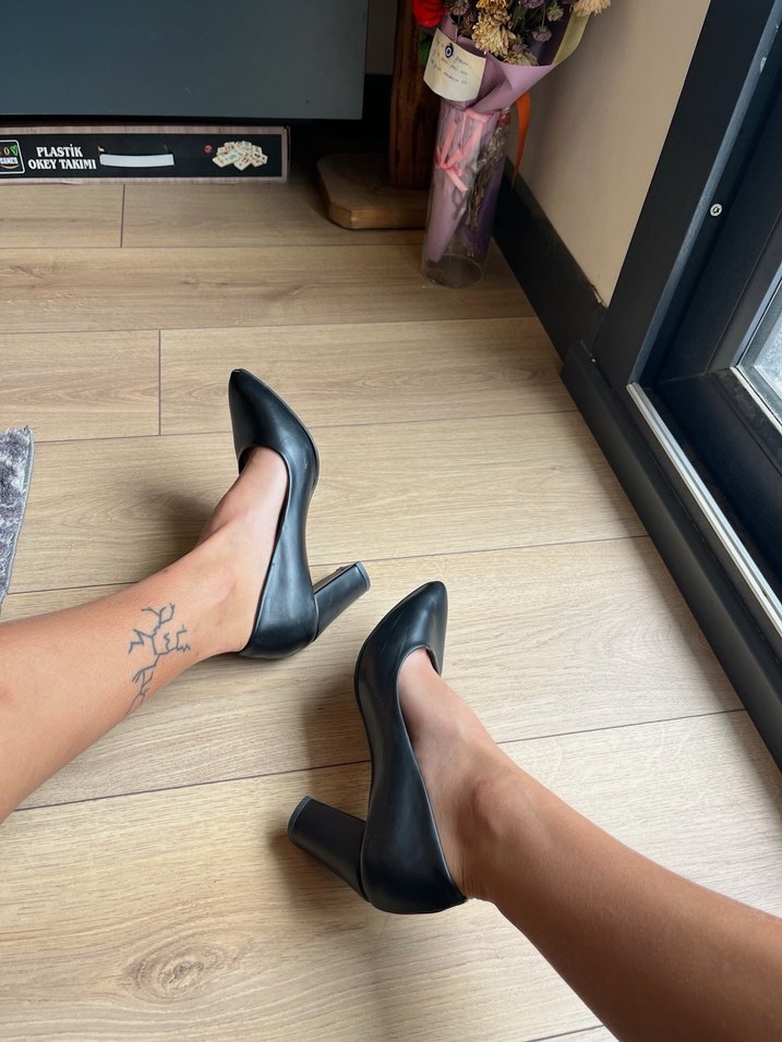 Siyah Kadın Topuklu Stiletto - Görsel 2