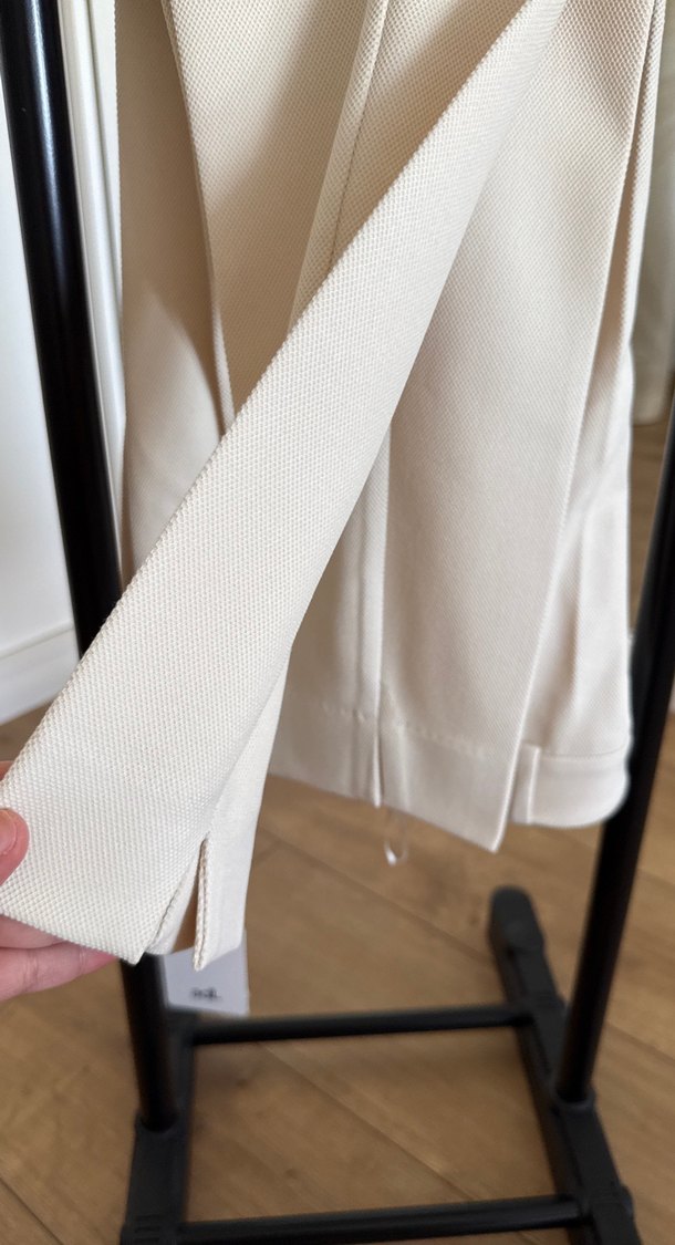 Beyaz Kadın Midi Kumaş Pantolon - Görsel 2