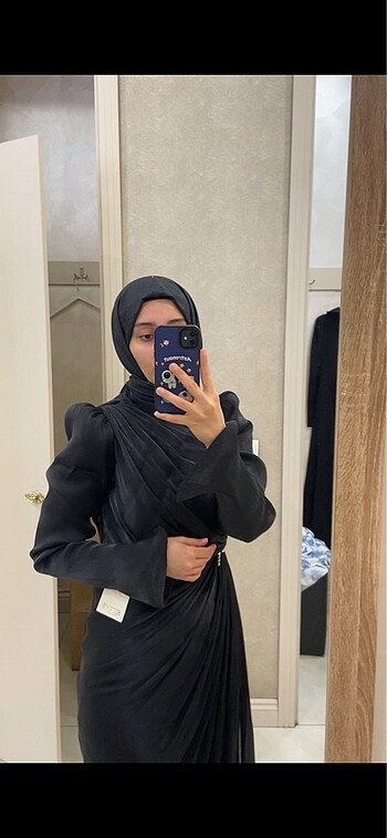 Setrms tesettür siyah abiye yeni sezon - Görsel 2