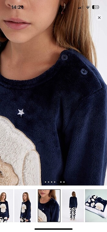 6 Yaş Beden lacivert Renk Pijama Takımı