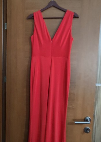 Koton M beden narçiçeği Uzun V yaka  abiye Elbise - Görsel 10