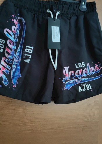 S beden deniz şortu Los Angeles baskılı - Görsel 4
